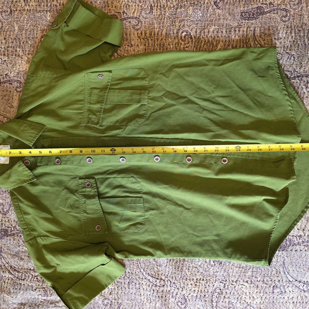 Work Style Green Button-Up Shirt